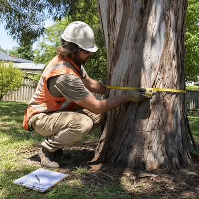 Measuring tree trunk diameter for City of Adelaide permit