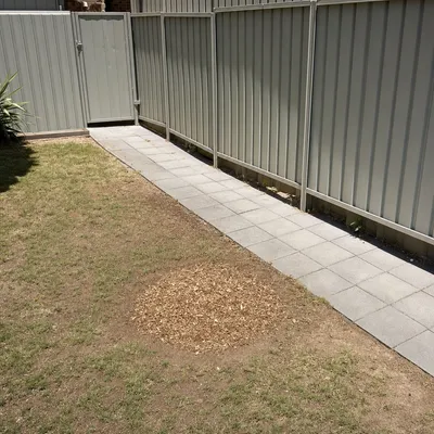 After: Old stump in a tight courtyard, Adelaide